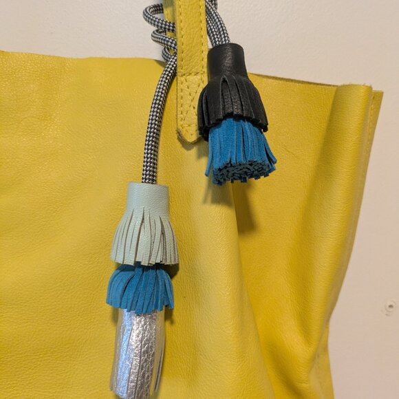 Yellow Leather Tote Bag - Picture 2 of 6